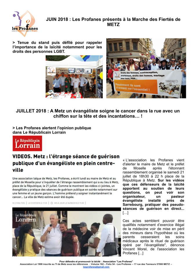 Présentation Les Profanes - rapport d'activité 2017 &amp; 2018-7